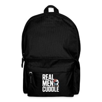 Real Men Cuddle Brazilian Jiu Jitsu MMA Judo BJJ - Backpack - black - Front