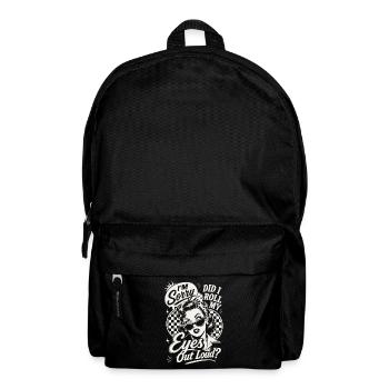 Humour de pinup à yeux levés au ciel - Sac à dos - noir - Devant