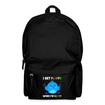 Flappy Joy Blue Bird - Backpack - black - Front