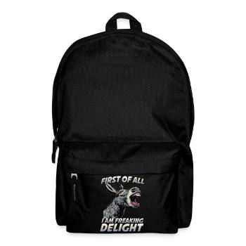 Esel Grauesel Eselfreund Tierhalter Design - Rucksack - Schwarz - Vorne