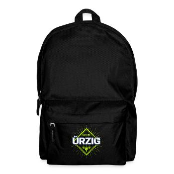 Ürzig an der Mosel mit Retro Weintrauben Souvenir - Rucksack - Schwarz - Vorne