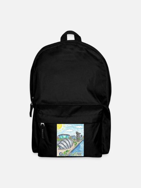 Glasgow Modern Skyline Wachsmalstift - Rucksack - Schwarz