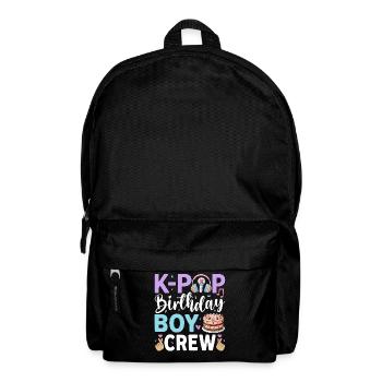 K-Pop Birthday Boy Crew - Backpack - black - Front