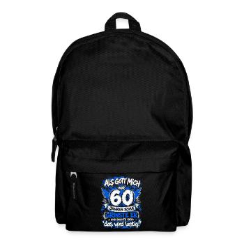 60er Geburtstags Graffiti Spruch - Rucksack - Schwarz - Vorne
