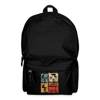 Cascades de BMX Bike Biker dans un style rétro - Sac à dos - noir - Devant