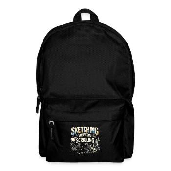 Skizzieren statt Scrollen | Urban Sketching - Rucksack - Schwarz - Vorne