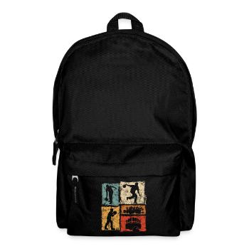 Bowling Skittles Vintage Graphic for Bowlers - Backpack - black - Front