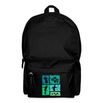 Retro Boccia Und Petanque Spieler Grafik - Rucksack - Schwarz - Vorne