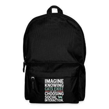 Chat : imaginez savoir que les chats existent Maman de chats - Sac à dos - noir - Devant