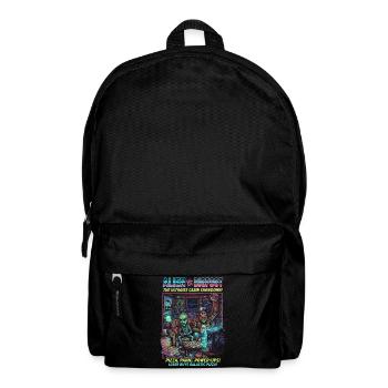 Alien vs Bigfoot – Kabinenshowdown Gaming - Rucksack - Schwarz - Vorne