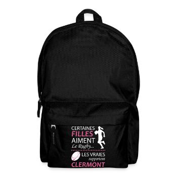 Certaines Filles Aiment Le Rugby Les Vraies Sup... - Sac à dos - noir - Devant