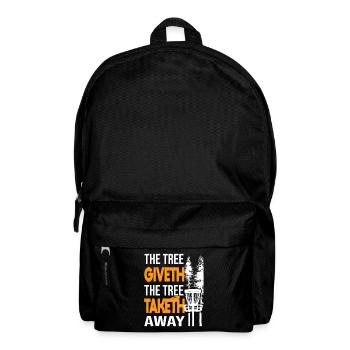 Tree Giveth Taketh Away Bold Print - Backpack - black - Front