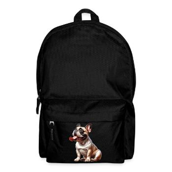 French Bulldog - Backpack - black - Front