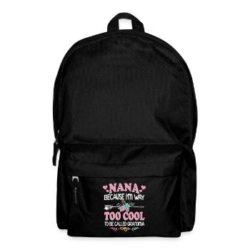 Nana Too Cool Grandma Arrow Floral - Rucksack - Schwarz - Vorne