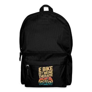 E Bike Is My Therapy Retro E Bike Rider - Backpack - black - Front