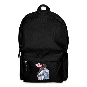 Love Forever – Couple romantique en étreinte - Sac à dos - noir - Devant