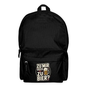 Bier Zu Mir Oder Zu Bier Flirt Single Party Malle - Rucksack - Schwarz - Vorne