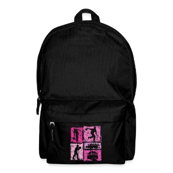 Bowling Kegeln Retro-Grafik Für Bowling Fans - Rucksack - Schwarz - Vorne