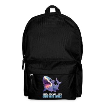 Weißer Haie Weißer Hai - Rucksack - Schwarz - Vorne
