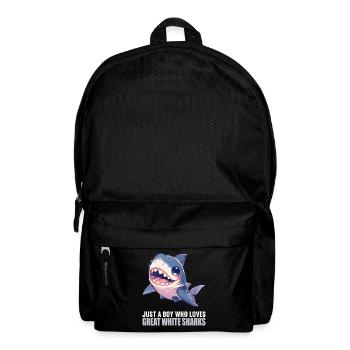 Weißer Haie Weißer Hai - Rucksack - Schwarz - Vorne