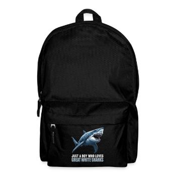Weißer Haie Weißer Hai - Rucksack - Schwarz - Vorne