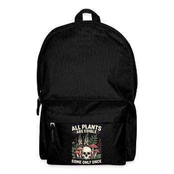 Alle Pflanzen sind essbare Totenschädelgarten - Rucksack - Schwarz - Vorne
