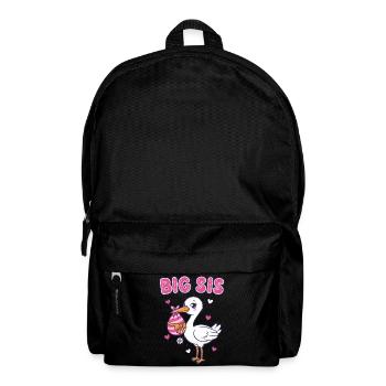 Gender Reveal Big Sister Baby Shower Team Pink Mom - Backpack - black - Front