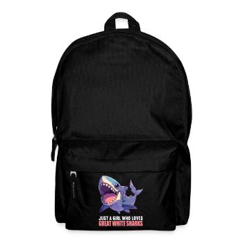 Weißer Haie Weißer Hai - Rucksack - Schwarz - Vorne