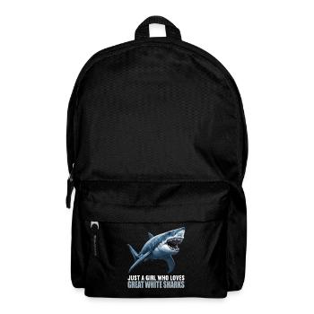 Weißer Haie Weißer Hai - Rucksack - Schwarz - Vorne