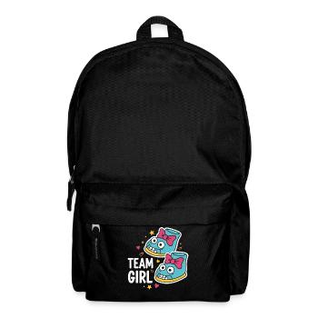 Geschlechterenthüllung Team Mädchen-Babyparty Mama Papa - Rucksack - Schwarz - Vorne