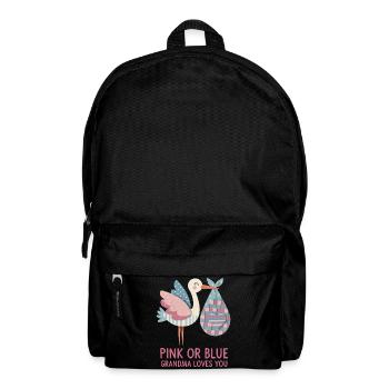Geschlechterenthüllung: Pink oder Blau: Oma liebt dich, Baby. - Rucksack - Schwarz - Vorne