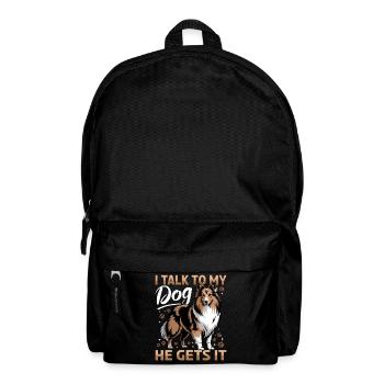 Chien Shetland Sheltie Race - Sac à dos - noir - Devant