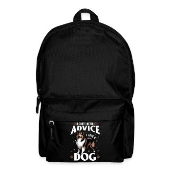 Shetland Sheepdog Sheltie Dog Breed - Backpack - black - Front