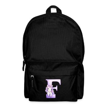 Lettre C Licorne Violette - Sac à dos - noir - Devant