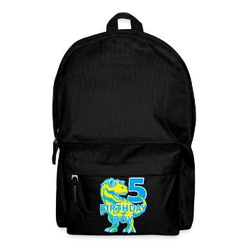DINO 5 JAHRE DINOSAURIER 5. GEBURTSTAG - Rucksack - Schwarz - Vorne