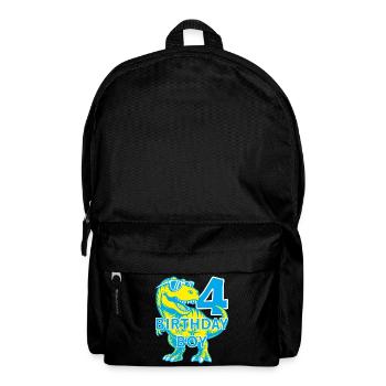 DINO 4 ANS DINOSAURE 4E ANNIVERSAIRE - Sac à dos - noir - Devant