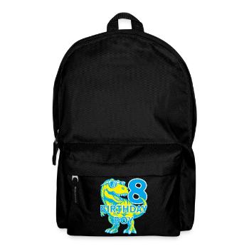 DINO 8 JAHRE DINOSAURIER 8. GEBURTSTAG - Rucksack - Schwarz - Vorne