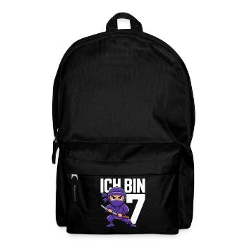 Ich bin 7 siebter Geburtstag Ninja - Backpack - black - Front
