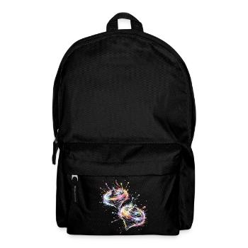 Mehrfarbige Drehkerle-Splash-Kunst - Rucksack - Schwarz - Vorne