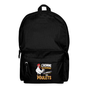 L'homme qui murmure aux poulets - Sac à dos - noir - Devant