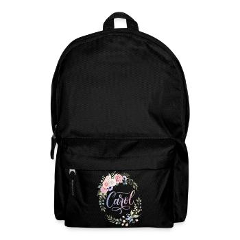 Carol Floraler Kranz mit Schrift - Rucksack - Schwarz - Vorne