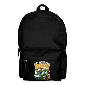 Cadeau de tracteur pour le 3e anniversaire - Sac à dos - noir - Devant