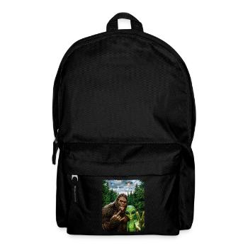 Bigfoot Alien Rocker, Rock Music, Rock Hand, UFO - Backpack - black - Front