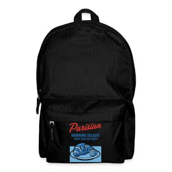Breakfast Parisian Morning Delight Start Your Day - Backpack - black - Front