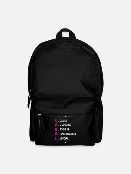Carol Name Poem - Backpack - black