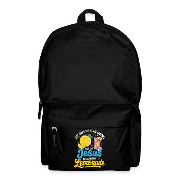 Jesus macht Limonade zum christlichen Humor - Rucksack - Schwarz - Vorne