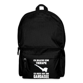 Ich brauche keine Therapie ich muss zum Gardasee - Rucksack - Schwarz - Vorne