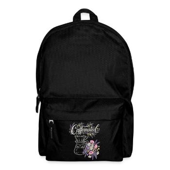 Caffeinated Kaffee Blumen - Rucksack - Schwarz - Vorne