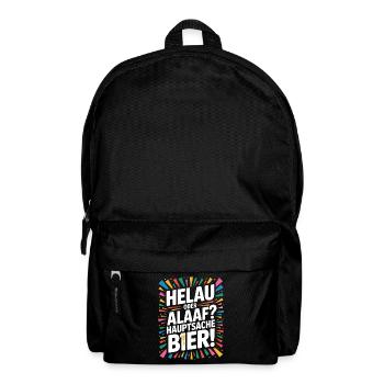 Bier Karneval Fasching Köln Helau oder Alaaf Bier - Rucksack - Schwarz - Vorne