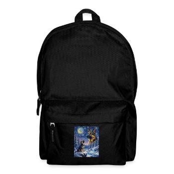 Howling to the Moon Dog German Shepherd - Backpack - black - Front